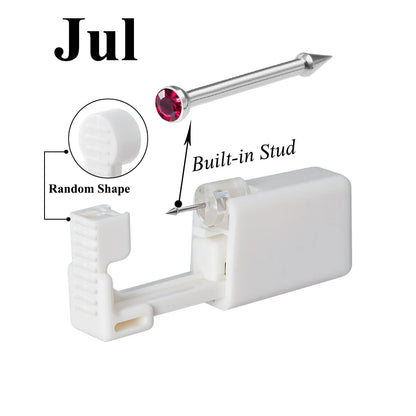 1 Unit Disposable Safe Sterile Piercing Unit For CZ Nose Studs Piercing Gun Piercer Tool Machine Kit Earring Stud Body Jewelry