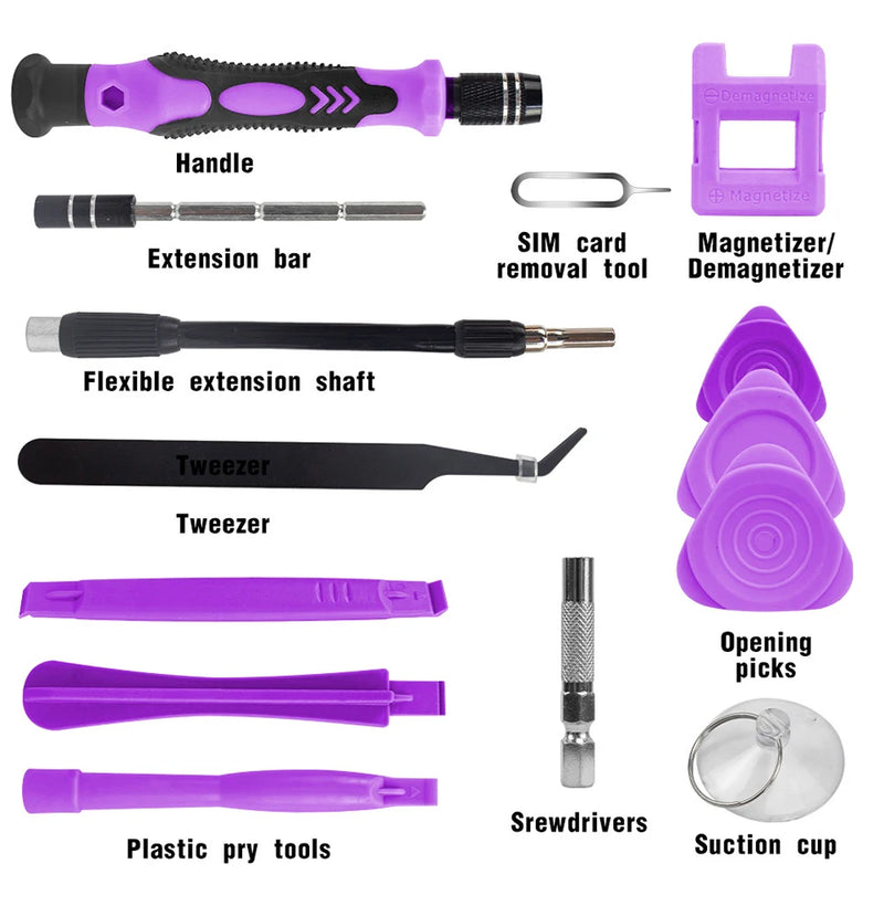 115 in 1 Precision Screwdriver Set Multifunctional Magnetic Repair Tools Kit for Computer Laptop Phone MacBook Household Repairs