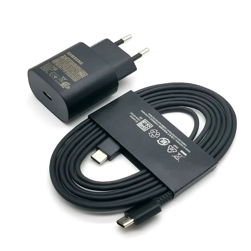 For Samsung Charger 25W Super Fast Charging Adapter 1.8M Type C Cable For Galaxy S20 S21 S22 S23 S24 Ultra Z Flip Fold 6 5 4 3 2