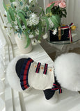 FATHIN Dog Princess Dresses Puppy Bow Knot Dress Luxury Pet Skirt Striped Dresses for Small Medium Cats
