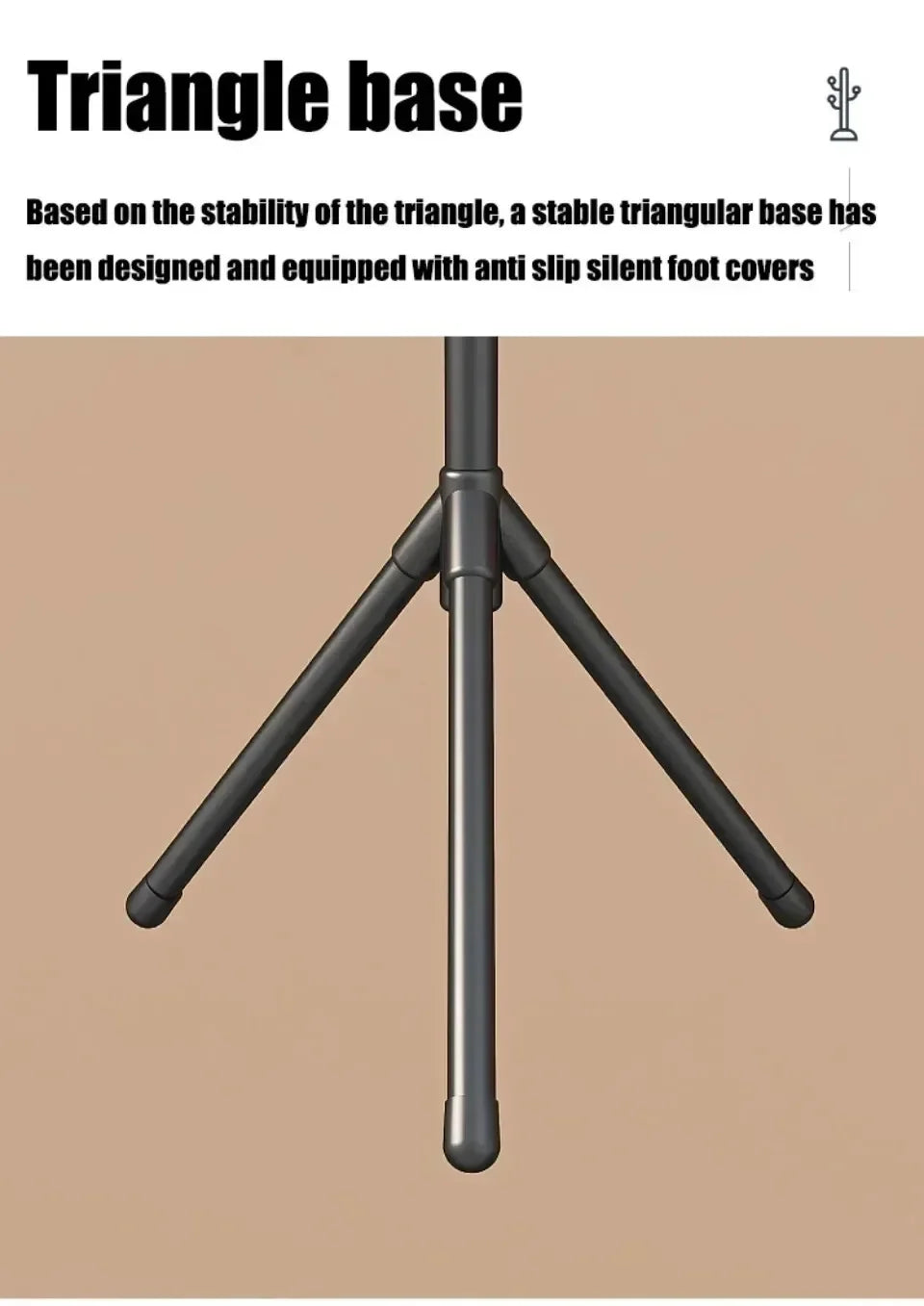 2025 New Standing Coat Rack Hook Household Clothes Hanger Floor Standing Bedroom Clothing Storage Rack Save Space Clothing Racks