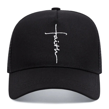 Casual Fashion  Faith Embroidery Baseball Cap Adjustable  Spring Summer Sun Hats Cotton Hat  Hip Hop Trucker Caps Snapback