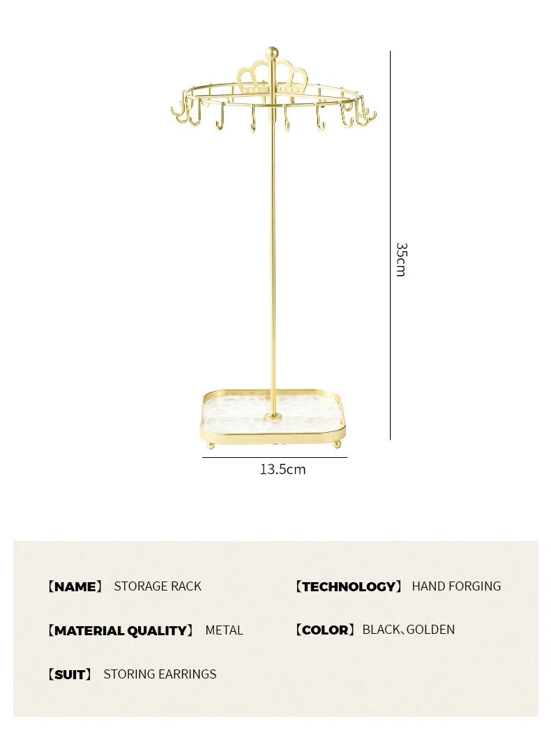 1 creative desktop acrylic base crown jewelry rack suitable for necklace pendants for easy organization and summarization