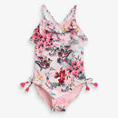 One Piece Girl Swimsuits 1 2 3 4 5 Year Baby Printed Swimwear Summer Beach Bathing Bikini Clothes Kids Bow Seaside Swimming Wear