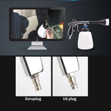 Car Interior Cleaning Gun Portable Dust Blowing Machine High Wind Speed Tornado Finger Pull Air Blowing Gun With Brush