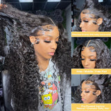 HD Transparent Deep Wave Frontal Wig 13x4/13x6 Curly Lace Front Human Hair Wigs For Women Wet And Wavy Water 5x5 Closure Wig