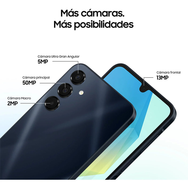 Samsung galaxy a16 128gb - sm-a165f/ds, 4g dual sim smartphone, 6.7" hd+ infinity-v screen, 50mp + 5mp + 2mp triple camera, 13mp selfie, octa-core processor, 4gb ram, 5000mah battery with fast charge, european version