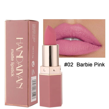 Lápiz labial mate de alta pigmentación HANDAIYAN, terciopelo, resistente al agua, maquillaje de larga duración, cosméticos para labios