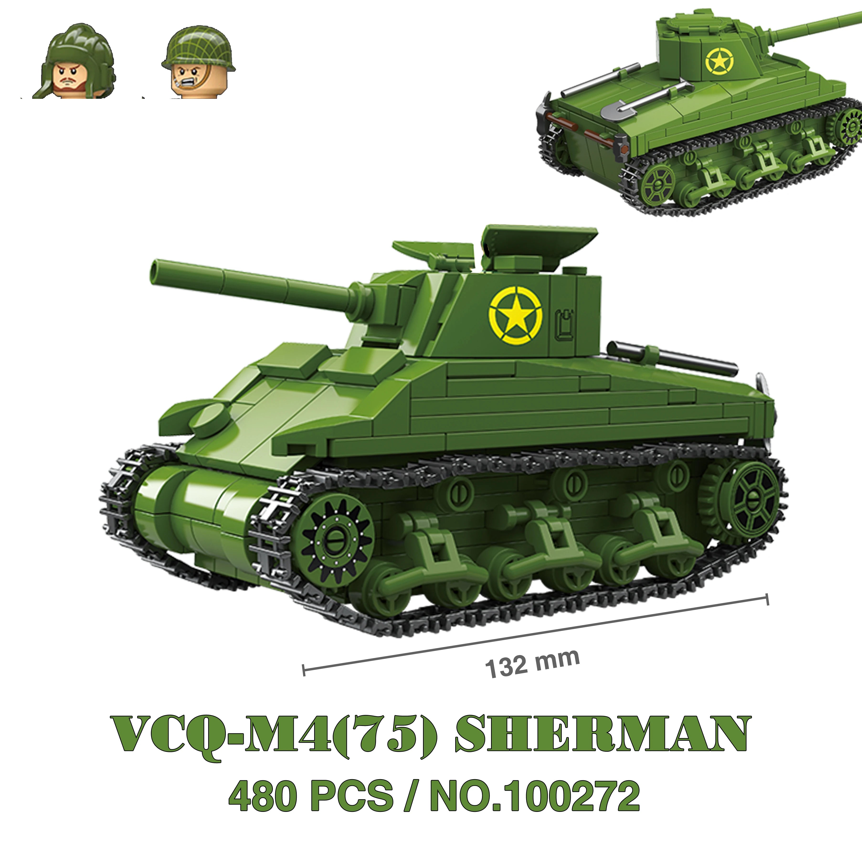 Military WW2 Tanks Tiger Sherman T34 Panzer Vehicle Airplane Army Soldier Weapons Model Building Block Brick Children Kids Toys