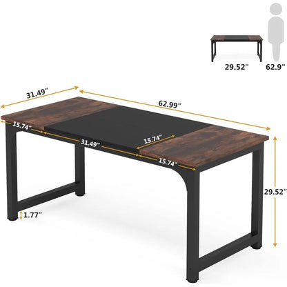 Office Desks 63”, Large with Thicken Frame,Office Desks