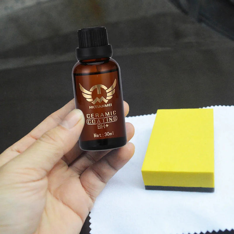 1 unidad de 30 ml de productos de limpieza para automóviles, 9 h de duración, revestimiento de vidrio superhidrofóbico, capa cerámica líquida para automóviles, pintura para automóviles, suministros automotrices.
