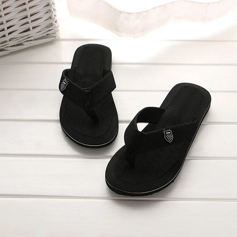 Men's Casual Flip Flops Fashion Beach Shoes Men Summer Non-Slip Flat Slides Men's Slippers Indoor House Shoes Man Male Slipper