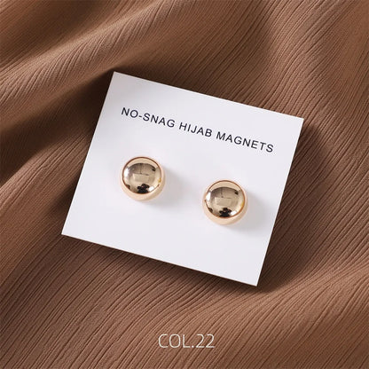 Safe macaron cor hijab broche forte chapeamento de metal magnético hijab clipe luxo sem buraco pinos broches ímã para lenço muçulmano
