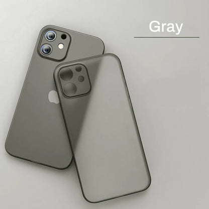 Nueva funda ultrafina mate de PP de 0,2 mm para iPhone 11, 12, 13, 14, 15 Pro, X, XR, Xs Max, 13 mini, 7, 8 Plus, SE 2020, carcasa rígida de PC transparente.