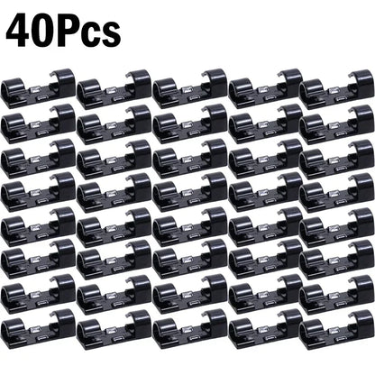 1/100Pcs Cable Clips Self-Adhesive Cable Organizer Cord Management System Cord Holder for Wire Management Desk Car Office Home
