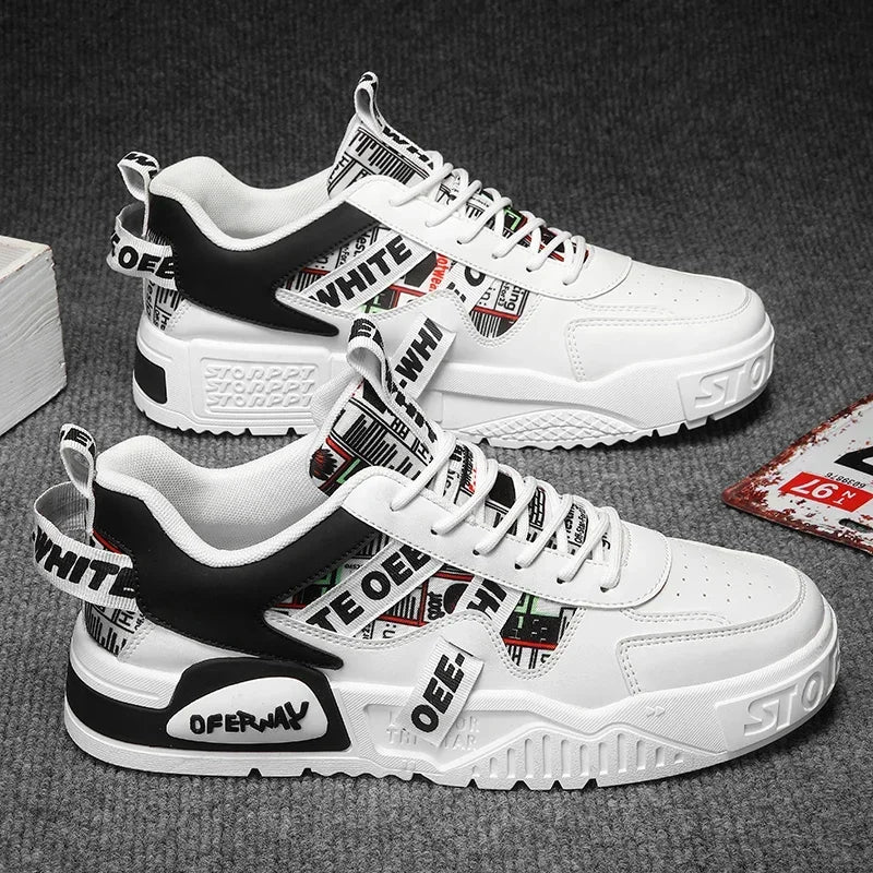 Nuevas zapatillas de skate para hombre, zapatillas de verano de cuero, informales, de moda, para exteriores, para correr, deportes, senderismo, tenis, plataforma, de diseñador de lujo