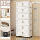 Storage Cabinet Folding Storage Box Home Living Room Toy Cabinet Storage Rack Snack Cabinet Installation-Free Kitchen Storage Cabinet Folding Storage Cabinet Organizer
