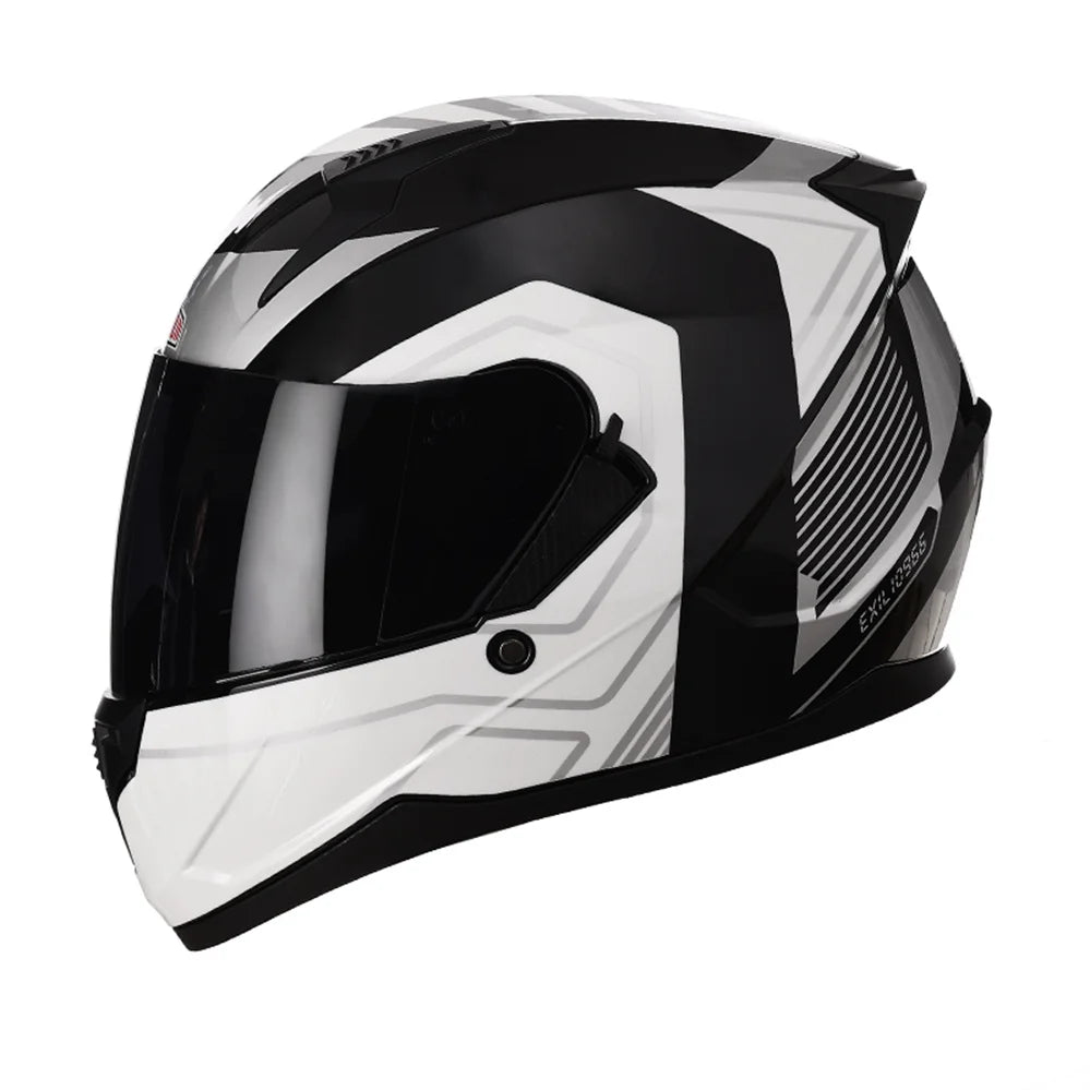 Motorcycle Helmet Full Face Double Lens Capacete Professional Men Women Four Seasons DOT ECE Approved Safety Protective Casco