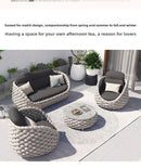 Outdoor Seat Outdoor Rattan Sofa Courtyard Combination Double Chair Leisure Terrace Villa Living Room Balcony Furniture Home