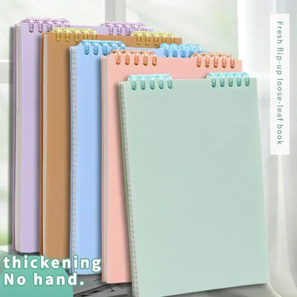 Cuaderno A5 de 60 hojas gruesas con encuadernación en espiral, hojas sueltas con líneas, para estudiantes, escuela, oficina, papelería.