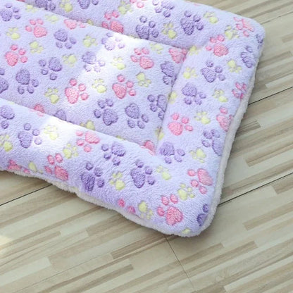 12 Color Dog Bed Mat Portable Pet Sleeping Bed Plush Blanket Washable Cat Bed Sofa Home Travel Comfort Warm Soft Flannel Blanket