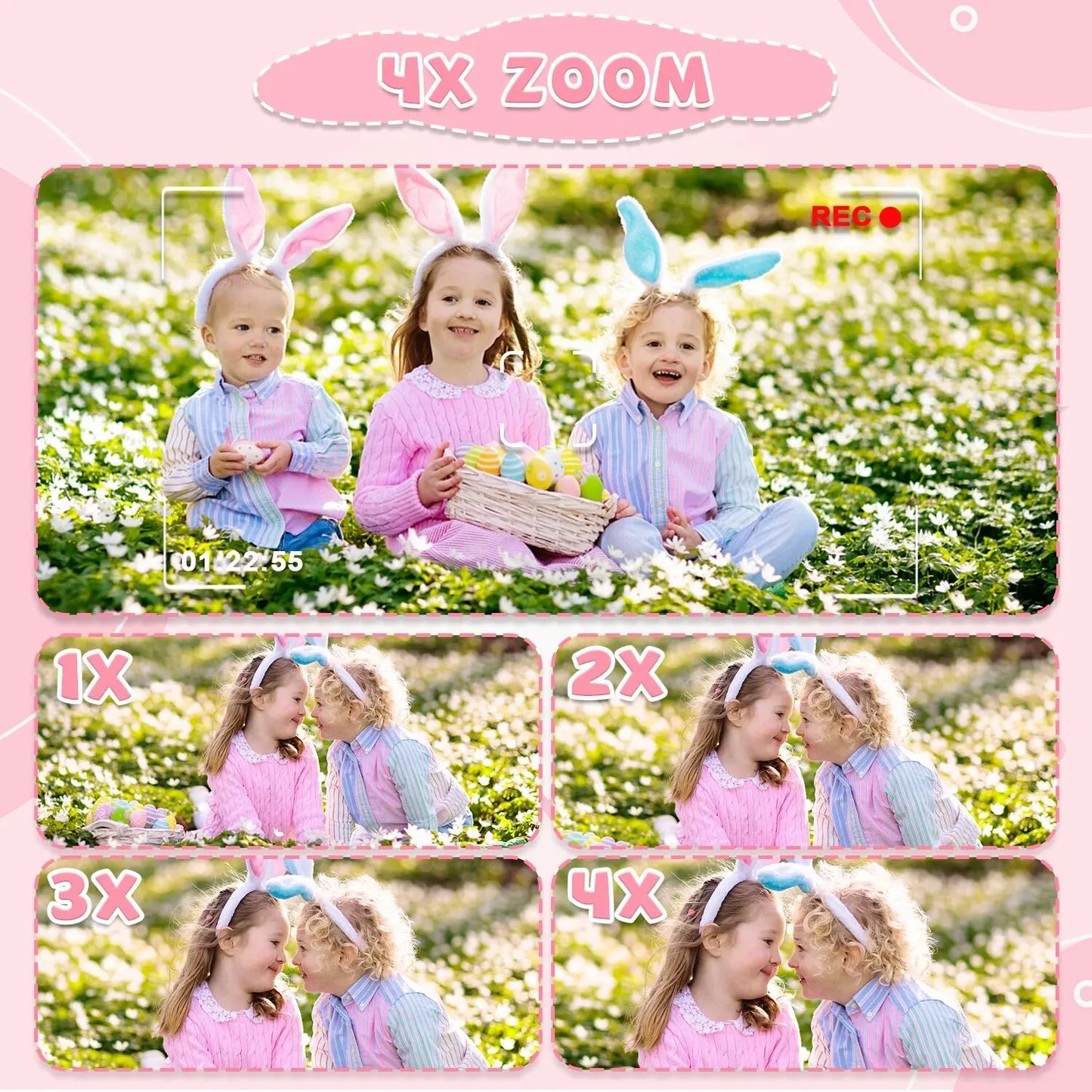 Cámara digital para niños de 1080P HD, cámara de vídeo de 2 pulgadas con funda de silicona, ideal para Navidad y cumpleaños.