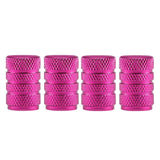 Dsycar 4pcs prata pneu de carro válvula hastes cap knurling estilo pneu tampa da válvula de alumínio haste da roda do pneu tampa da válvula de ar para nós schrader