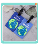 New PVC Soft Glue Airplane Luggage Tag Card Cover Name Labels Suitcase ID Address Hang Tag Boarding Pass Labels Travel Access