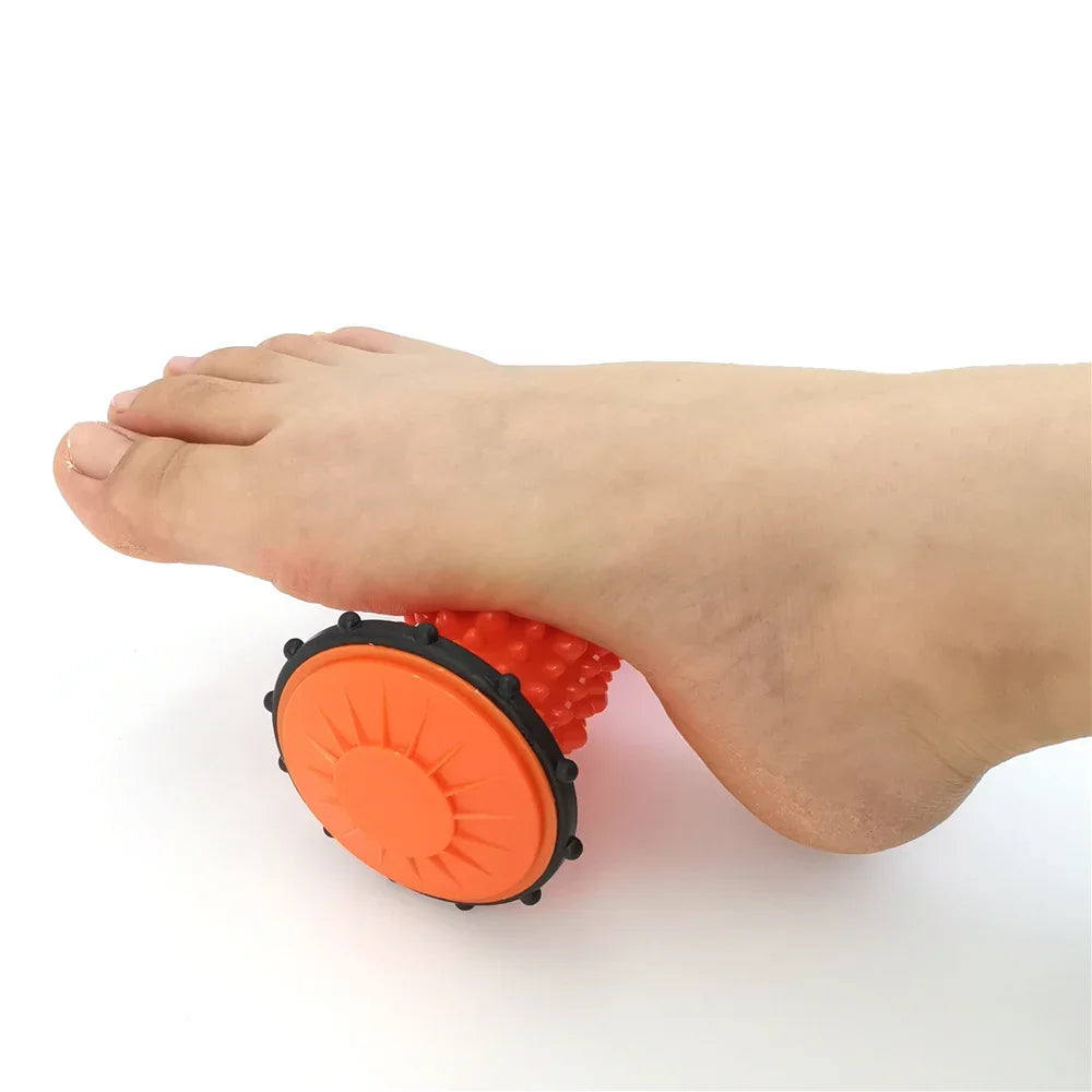 Masajeador de pies con rodillo para aliviar la fascitis plantar y el dolor de arco del pie en el talón, masajeador de reflexología para la espalda, piernas, manos y músculos relajantes.