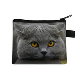 Coin Purse New Animal Cat Children's Wallet Student Portable Card Coin Key Storage Bag Polyester Hand Bag Mini Bag