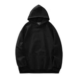 Dukeen-Men's Solid Color Heavyweight Fleece Hoodies, Loose Long Sleeve Clothes, Monochrome, 400G, Autumn, 2023 
