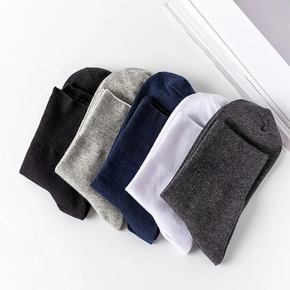 5 Pairs Plus Size EUR 45-50 Prevent Varicose Veins Socks Mens Diabetics Patients Cotton Loose Mouth Sock Man Women Comfort Meias