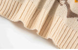 2024 Men's Thick Warm Cardigan Sweaters Oversized Harajuku Cartoon Knitted Sweater Pullover Male Streetwear Knitwear Men Tops