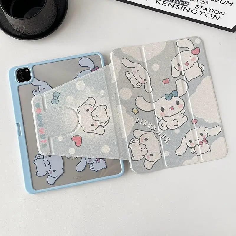 Cartoon Sanrio Cinnamoroll Tablet Case For iPad Air 4 5 10.9 Pro 2022 11 7th 8th 9th 10th Gen 5th 6th Mini 6 Protective Cover