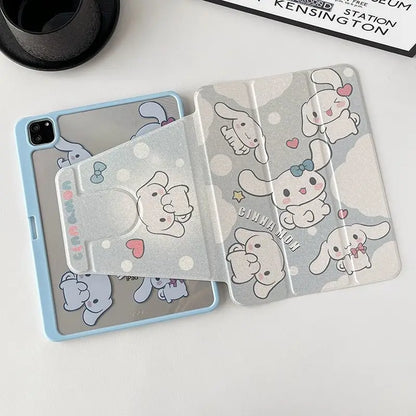 Cartoon Sanrio Cinnamoroll Tablet Case For iPad Air 4 5 10.9 Pro 2022 11 7th 8th 9th 10th Gen 5th 6th Mini 6 Protective Cover
