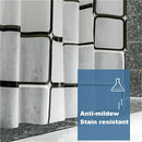 Cortinas de ducha de baño con ganchos, impermeables y resistentes al moho, mamparas de baño duraderas, cortinas de ducha de tela autocortables de PE EVA.