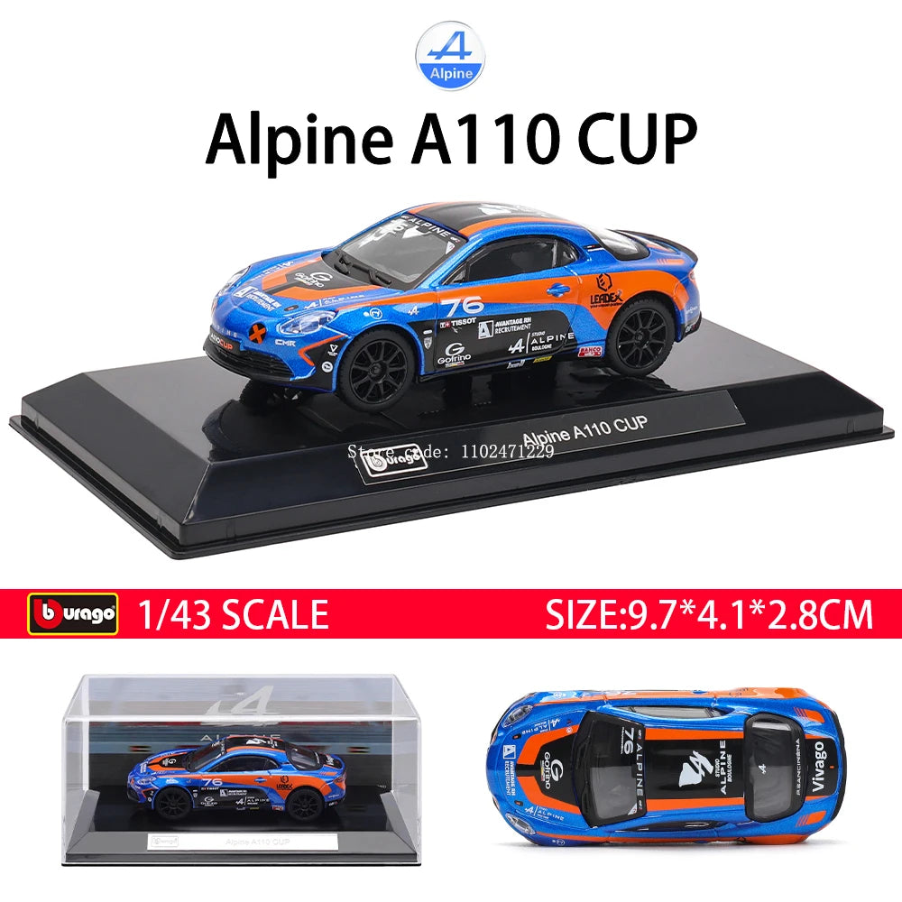 Bburago 1:43 Toyota GR Yaris Porsche Lamborghini SC63 Alloy Luxury Vehicle Diecast Pull Back Cars Model Toy Collection Gift