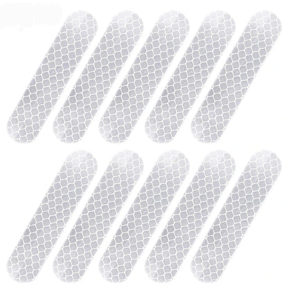 10-100Pcs Motorcycle Helmet Warning Reflective Stickers Night Safety Driving Decorative Strips Sticker Bicycle Moto Car Decals