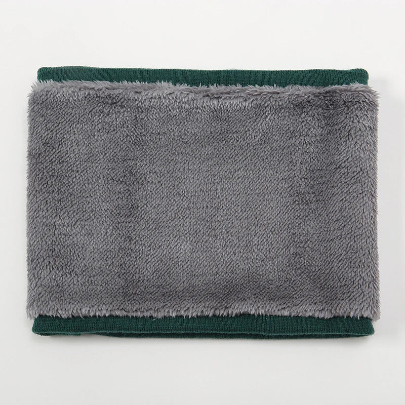 Bufanda cálida de invierno 2023 para mujer, de punto, con anillos de felpa, lisa, para hombre y mujer.
