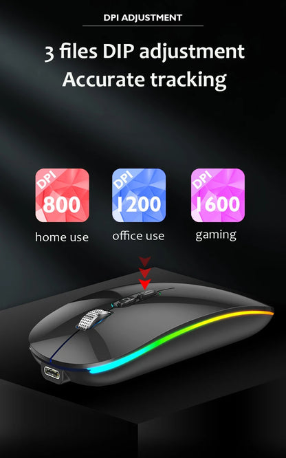 Bluetooth Mouse for Asus ZenBook 14 UX433 Vivobook Flip 14 12" M420 R211 Laptop PC Wireless Mouse Rechargeable Mute Gaming Mouse