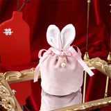 New Rabbit Ears Candy Bag Easter Drawstring Bag Velvet Draw String Candy Bags Gift Packing Bags Party Decoration Drop Shipping