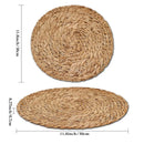 Pot Mats Handwoven Rattan Placemats Round Heat Insulation Mats Natural Woven Table Mats For Dining Home Wedding Decor