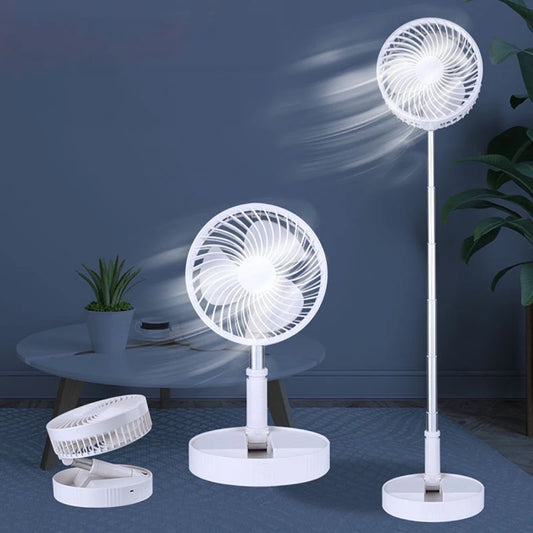 Portable Fan USB Rechargeable Folding Telescopic Floor Standing Fan Remote control Mini Fans Outdoor Camping Cooling fan home