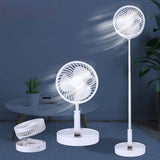 Portable Fan USB Rechargeable Folding Telescopic Floor Standing Fan Remote control Mini Fans Outdoor Camping Cooling fan home