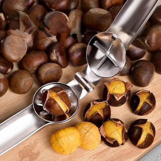 Chestnut Clip Nutcracker Opener Nuts Peeler Shelling Walnut Cracker Sheller Stainless Steel Accessories For Pliers Gadgets Tools