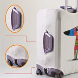 Dog pattern luggage protection cover, suitable for 18-32 inch luggage covers, luggage handle gloves, travel accessories