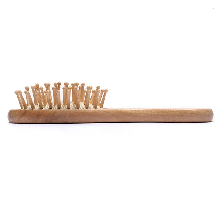 Hair Comb Air Bag Massage Wood Bamboo Air Cushion Comb Anti-static Pet Hair with Hand Salute   Produtos Pet  Grooming