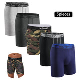 5pcs Set Mid-Long Cotton Boxer Shorts Men Underwear Male Underpants for Men Homme Boxershorts Slips Soft Panties Brand Briefs