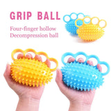 1Pcs Hand Grip Strength Ball, Finger Wrist Flexibility Exerciser Grip Ball, Muscles and Hand Strengthener Exercise for 4 Fingers