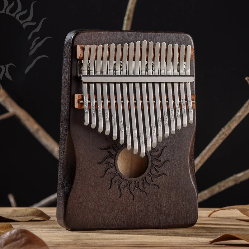 Hluru 21 Key Maple Kalimba 17 key Thumb Piano Portable Finger Piano for Beginner Mbira Gift for Kids Adults